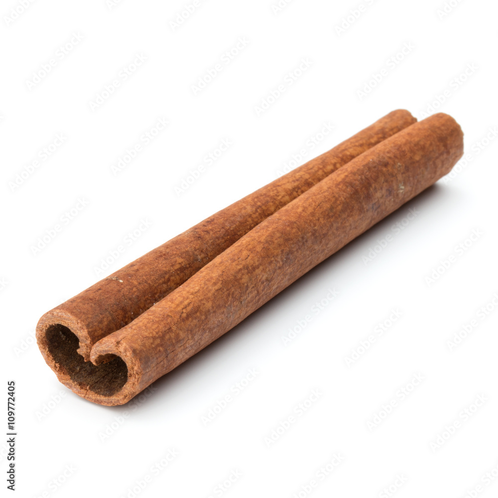 cinnamon stick spice isolated on white background closeup