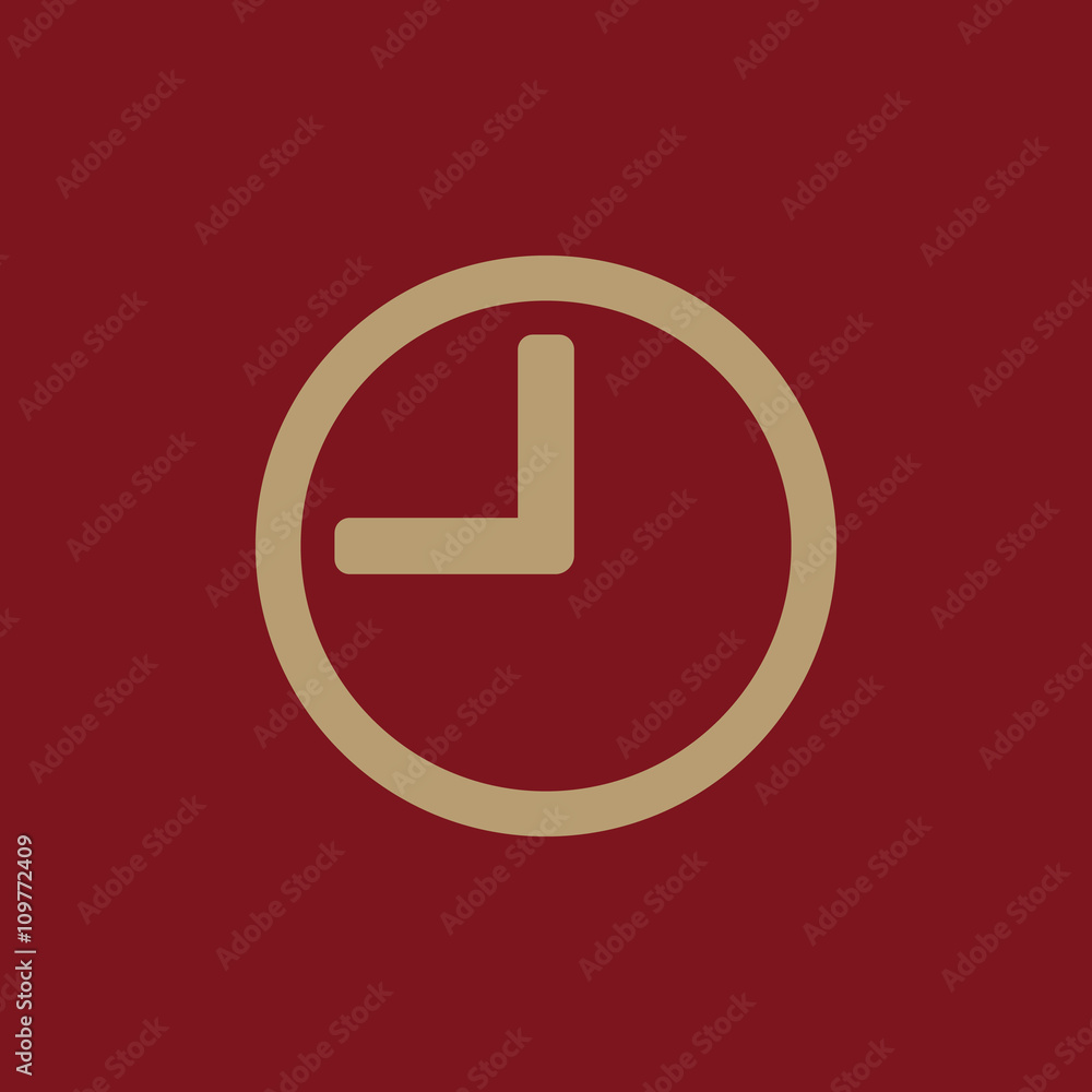 The time icon. Clock sound symbol. Flat The time icon. Clock sound symbol. Flat