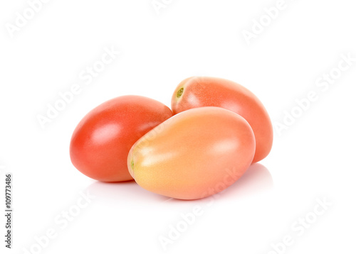 cherry tomatoes isolated on the white background photo