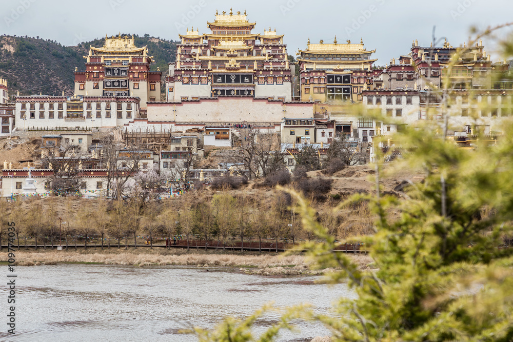 Tibetan Buddhist monastery in Zhongdian city