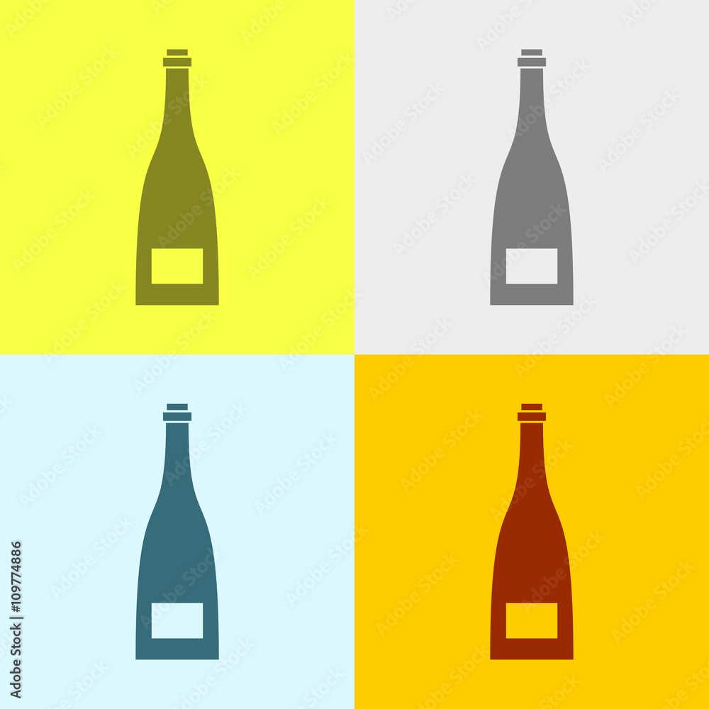 Icon Of Beer Bottle. Icon Of Beer Bottle.