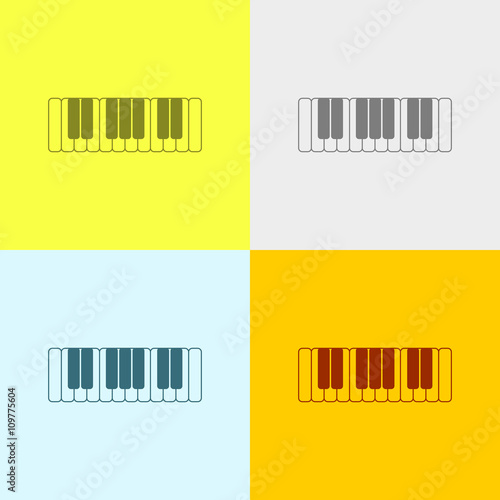 Icon Of Piano Keys. 