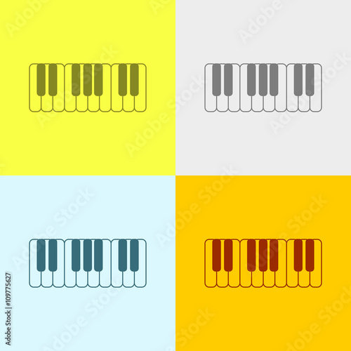 Icon Of Piano Keys. 