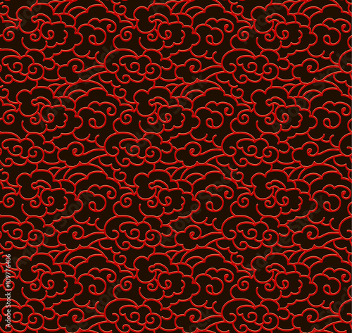 chinese clouds, seamless pattern
