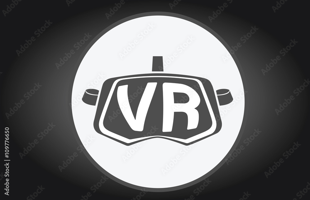 Obraz premium Virtual reality glasses vector flat icon