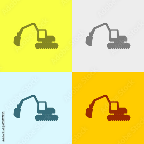 Icon Of Excavator.