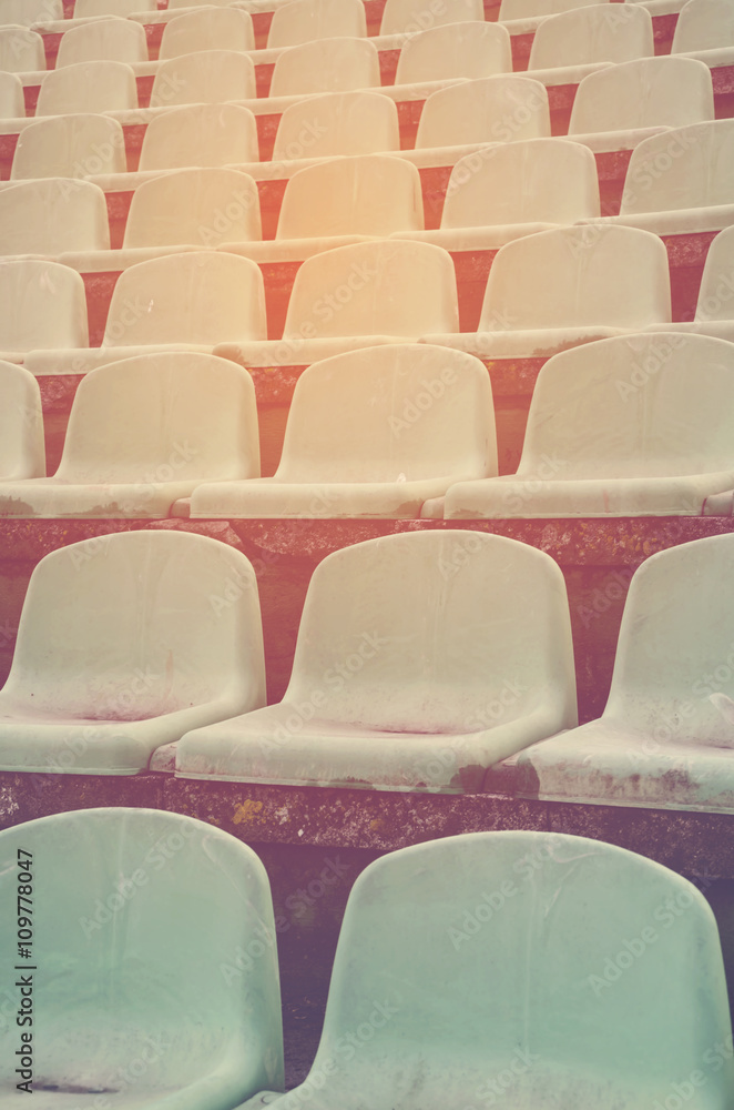 Fototapeta premium Empty seats in a sports stadium