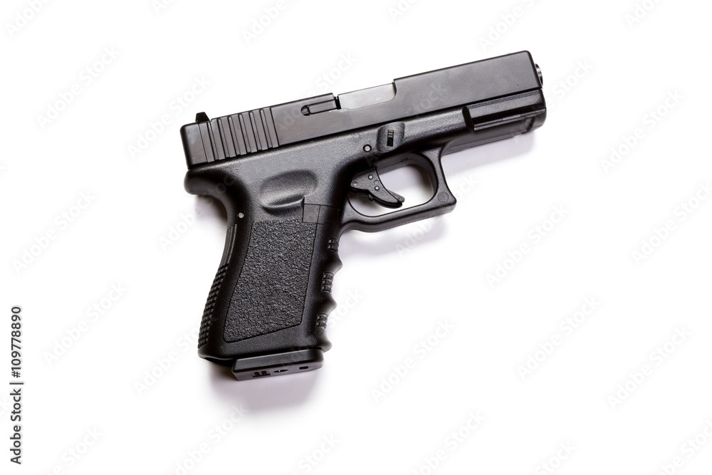 hand gun isolated on white background