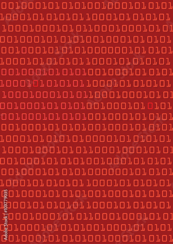 Binary code red background.
Red Abstract background with computer binary code. Vector available.
