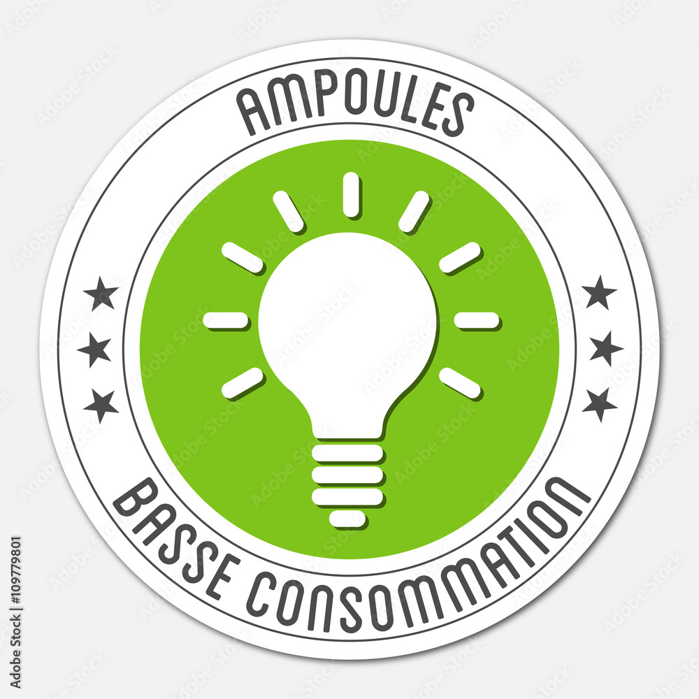 Logo ampoule basse consommation. Logo ampoule basse consommation.