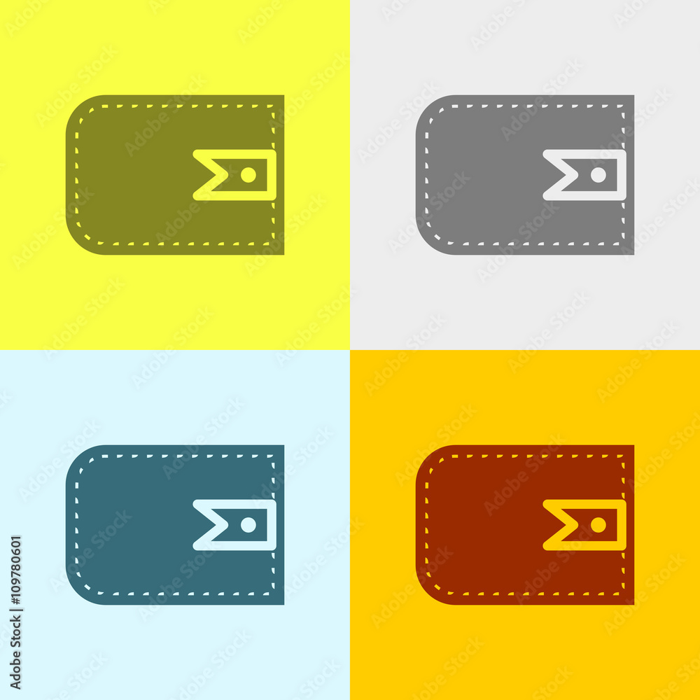 Fototapeta premium Icon Of Wallet. 