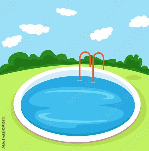 Illustration of a Pool.Vector Illustration.