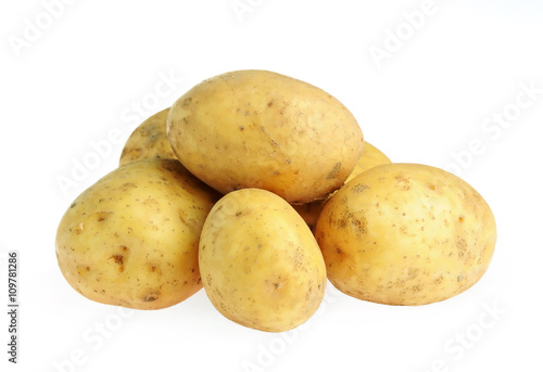 potatoes isolated on white background