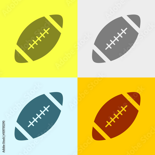 Icon Of Rugby Ball.