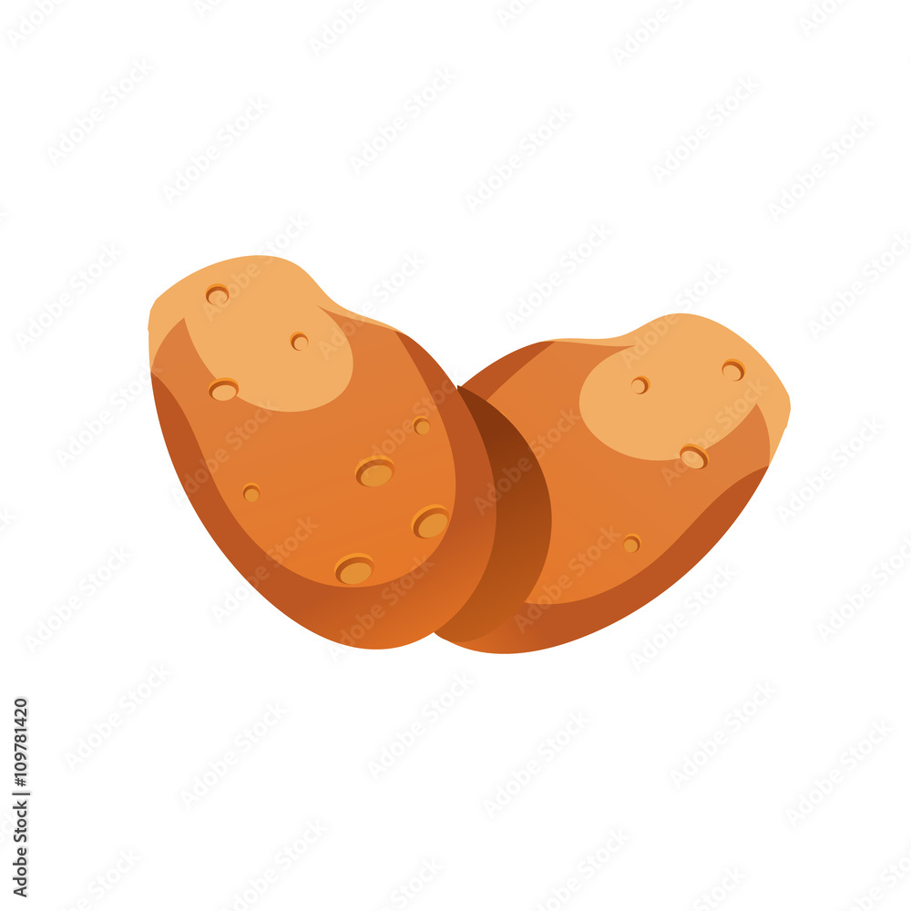 Potato Bright Color Simple Illustration Potato Bright Color Simple Illustration