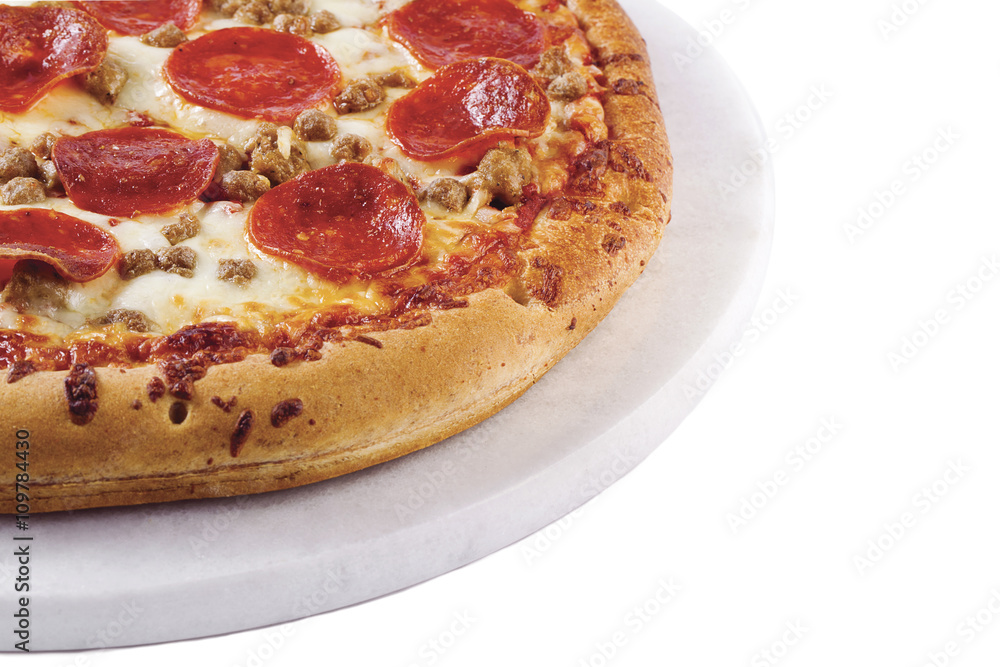 pepperoni and ground beef pizza pepperoni and ground beef pizza