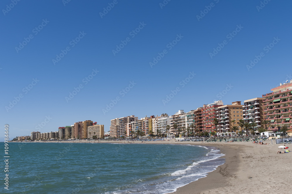 playas de la costa del sol en el municipio de Fuengirola, Málaga