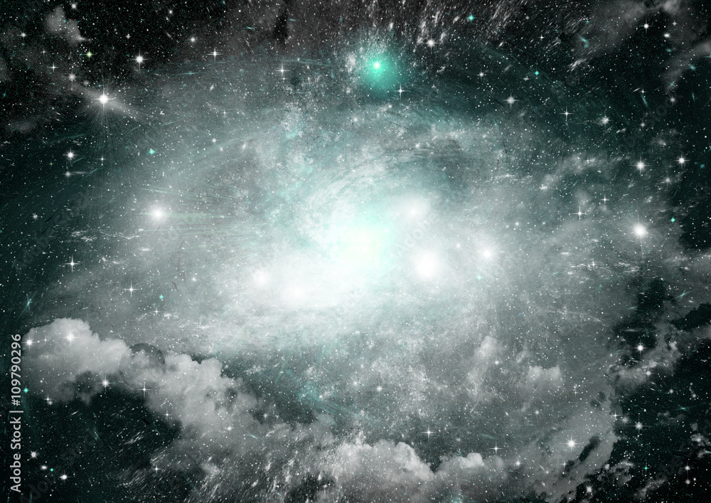 galaxy in a free space galaxy in a free space