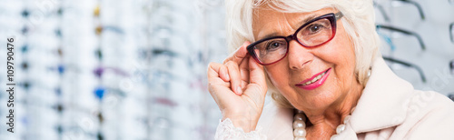 Senior lady in glasses