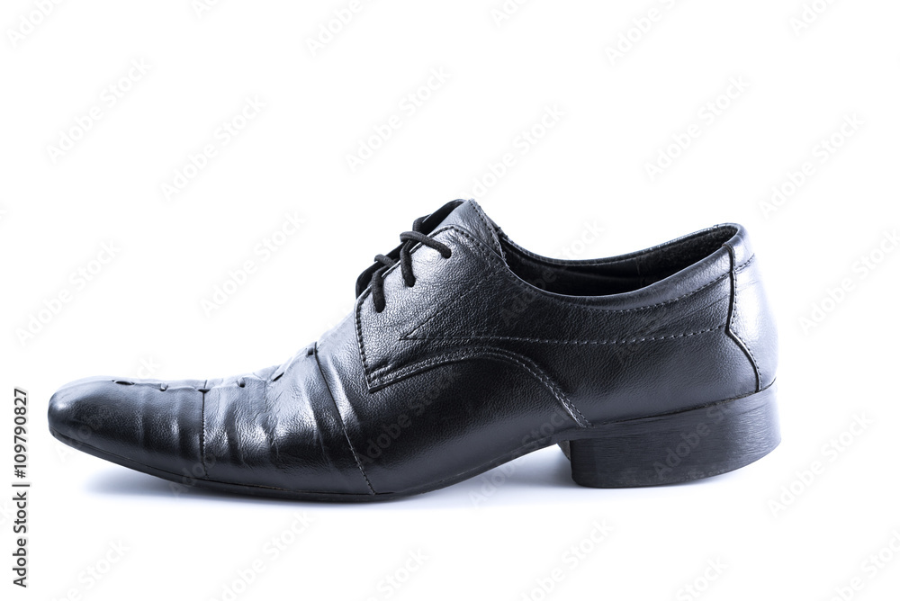 Black Mens shoes on white background Black Mens shoes on white background