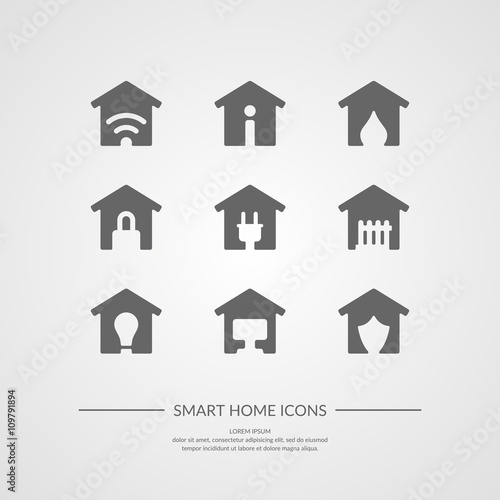 Set of icons smart home.