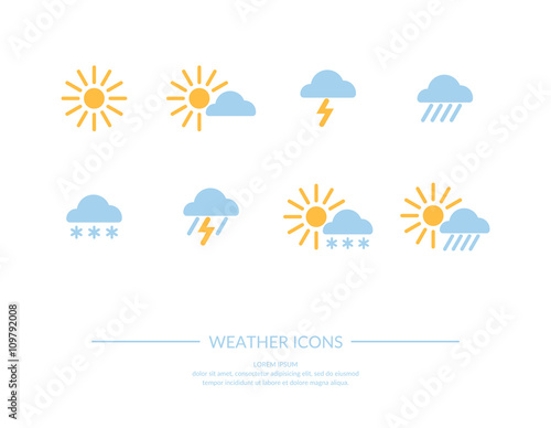 Set of vector Weather icons