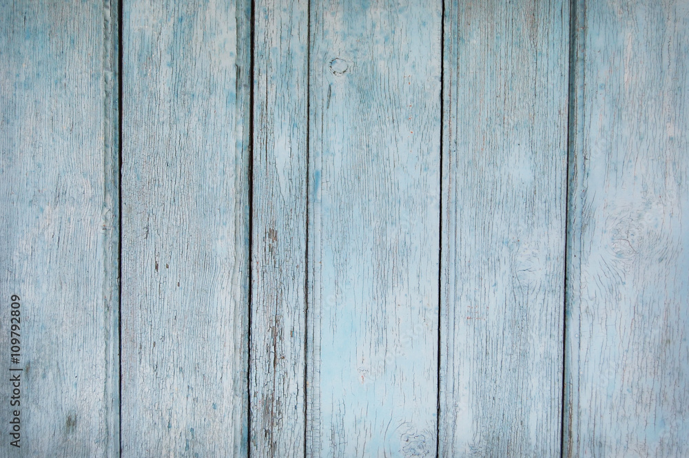 Naklejka premium wooden planks, wooden background, blue