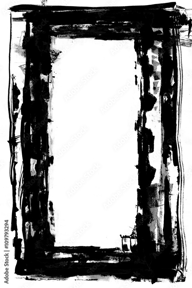 Black ink brush frame texture Black ink brush frame texture