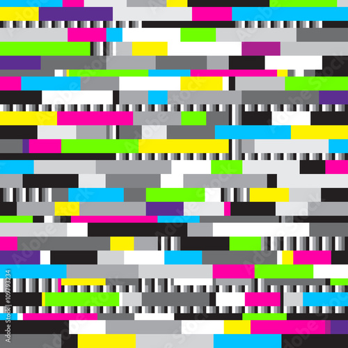 Abstract background vector pattern in glitch style design. Data error screen concept illustration.