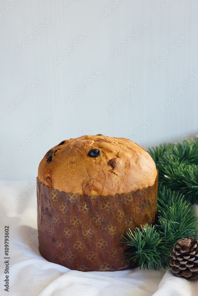 Panettone, traditional italian christmas cake Panettone, traditional italian christmas cake
