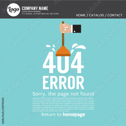 Page Not Found Error 404 Vector Illustration.