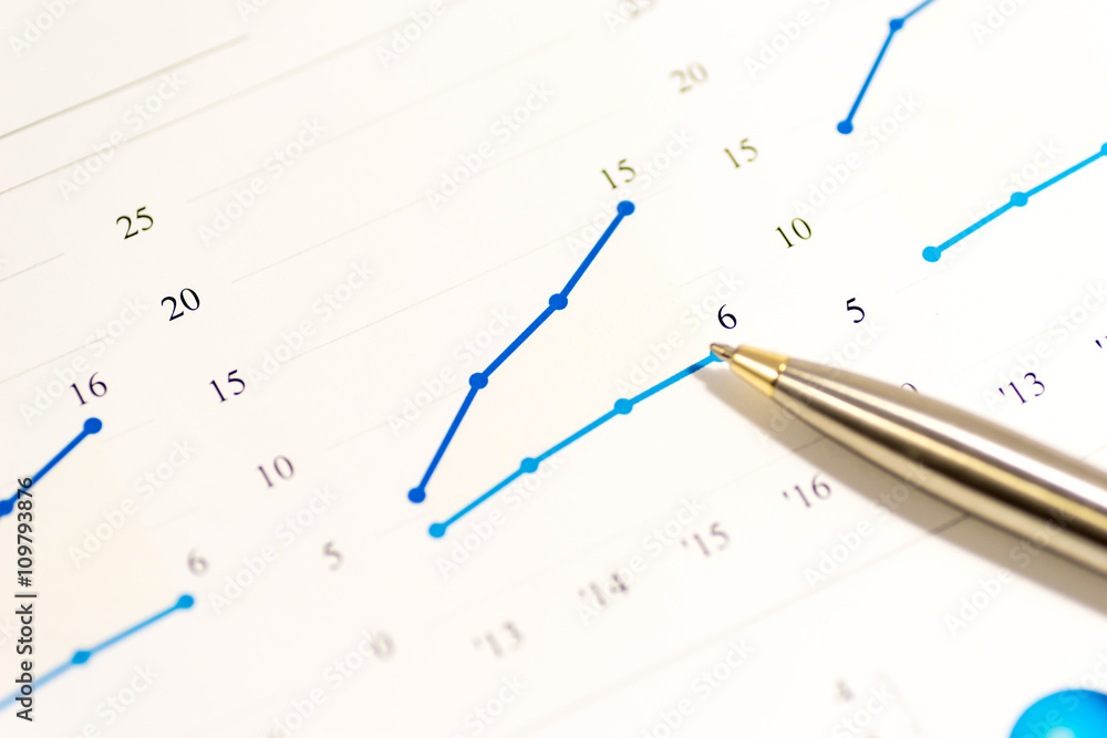 Blue business charts Blue business charts