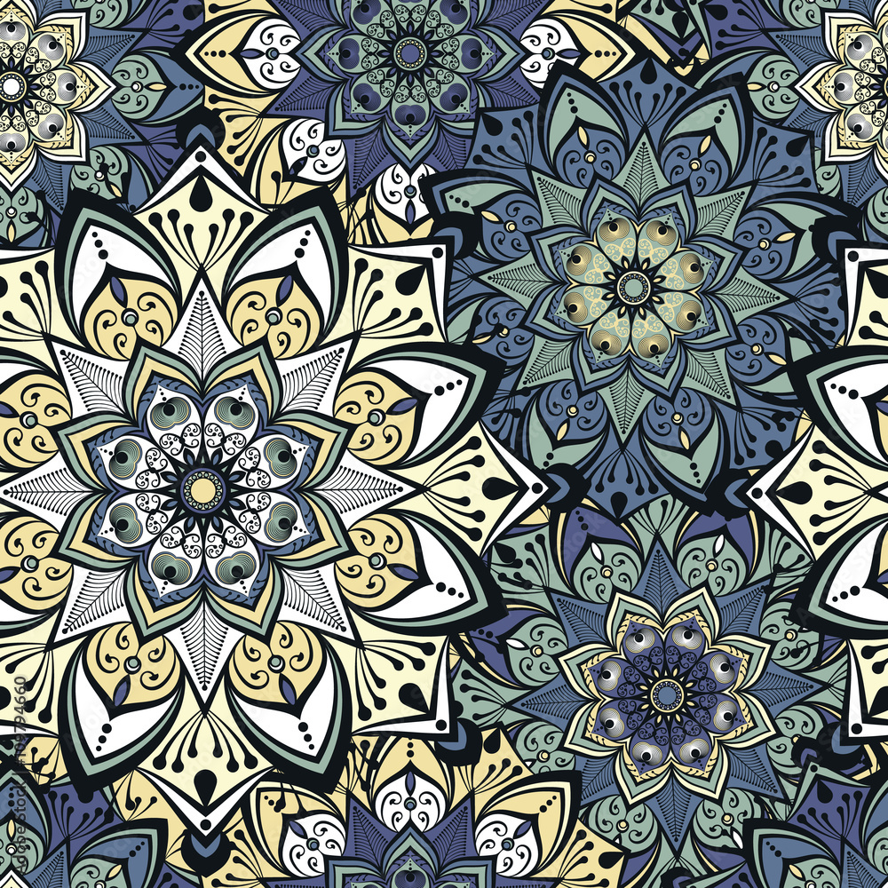 Vector seamless mandala pattern Vector seamless mandala pattern