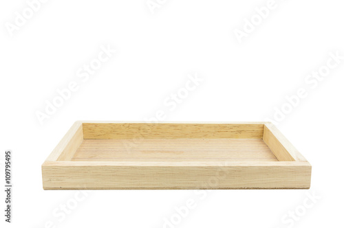 Isolated empty wood box on white background, include clipping pa © kan2d