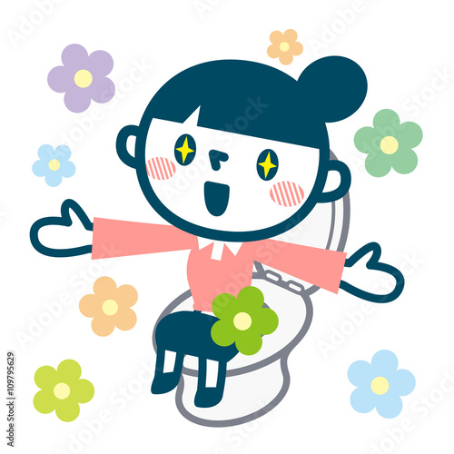 快便で笑顔の女性
