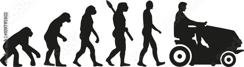 Driving lawn mower evolution