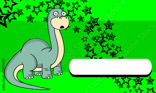 dinosaur brontosaurus character cartoon background in vector format 