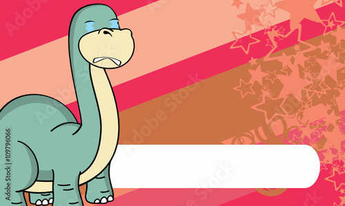 dinosaur brontosaurus expressions cartoon background in vector format 