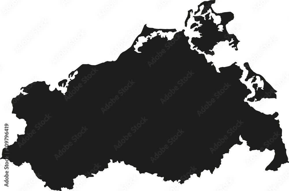 Map of Mecklenburg-Western Pomerania Map of Mecklenburg-Western Pomerania