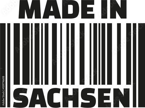 Made in Saxony barcode german photo