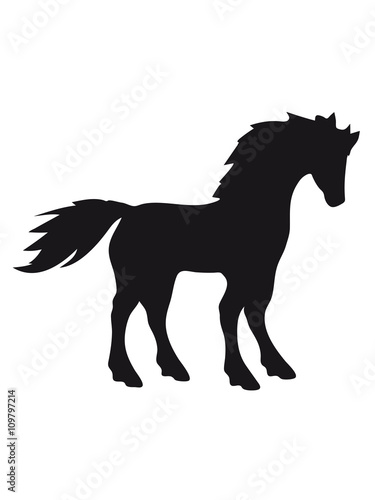 horse outline silhouette shadow symbol logo stallion