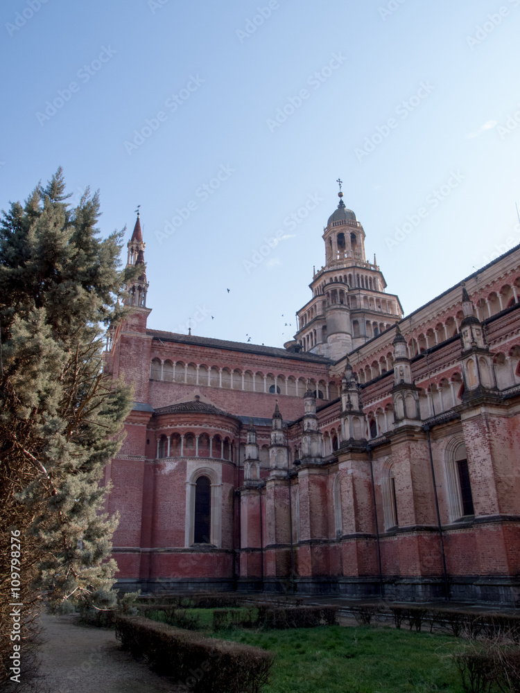 ECertosa di Pavia. External image of the church,