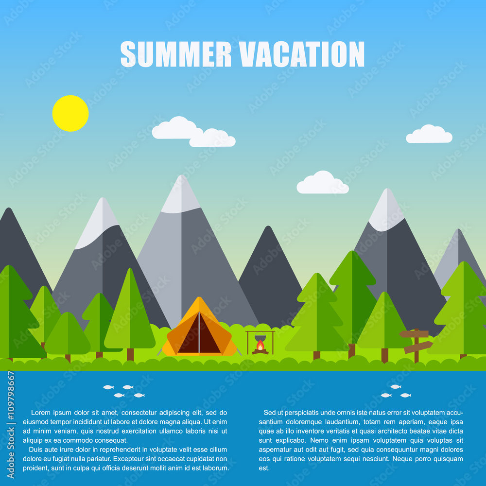 Vector summer vacation background