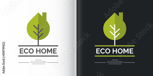Eco-settlement. Logo and design element