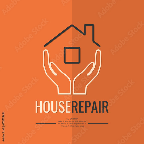 Linear logo home repair