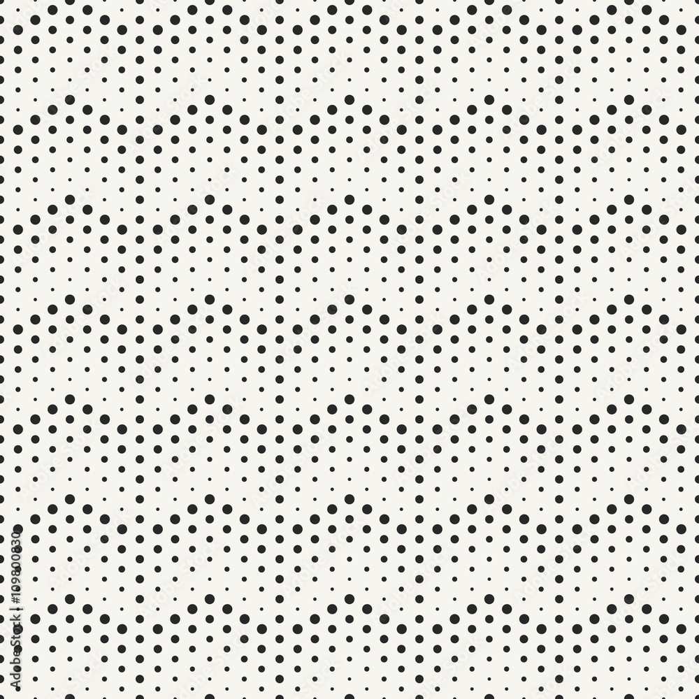 Trendy monochrome dotted lines texture - abstract vector seamles
