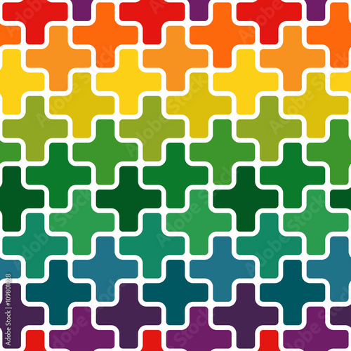 Simple modern rainbow colored repeating background with a struct