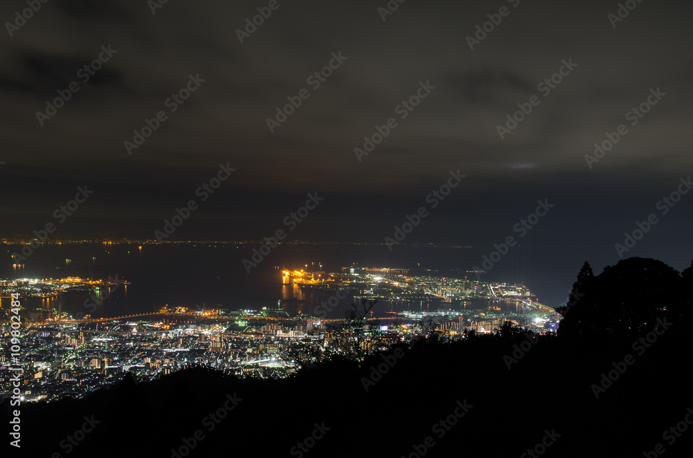 兵庫県神戸市　摩耶山 、掬星台からの夜景