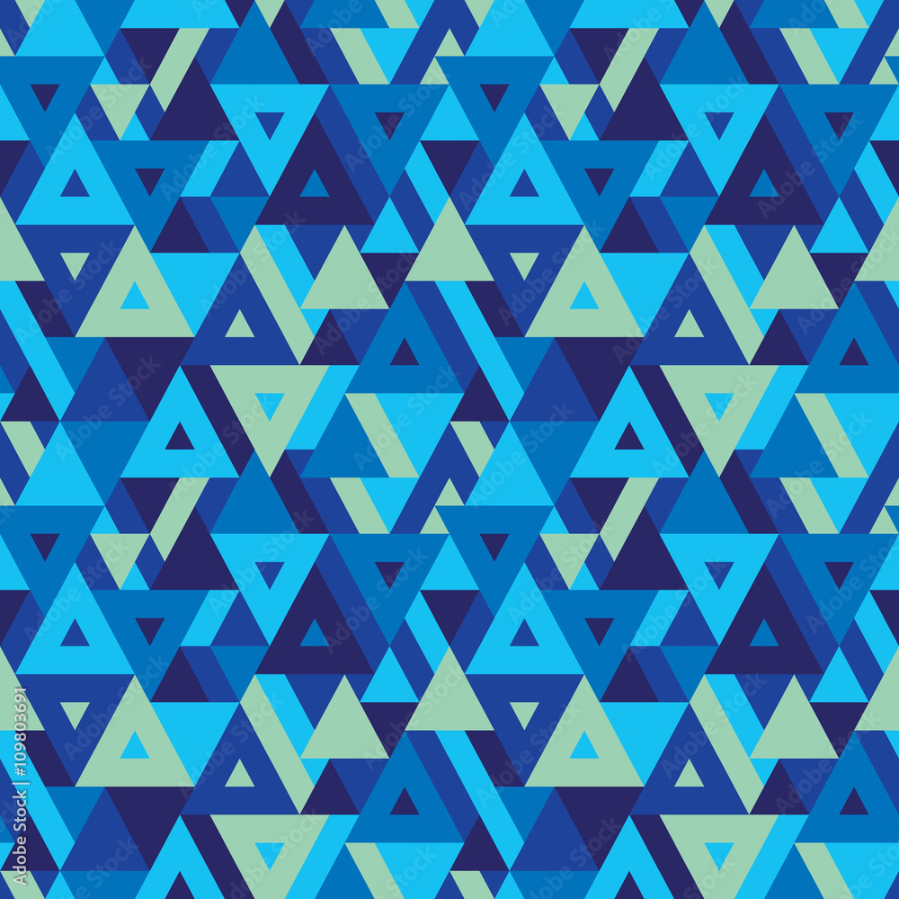 Abstract geometric background - seamless vector pattern for presentation, booklet, website and other design project. Seamless vector background in blue colors. Triangles background. Abstract geometric background - seamless vector pattern for presentation, booklet, website and other design project. Seamless vector background in blue colors. Triangles background.
