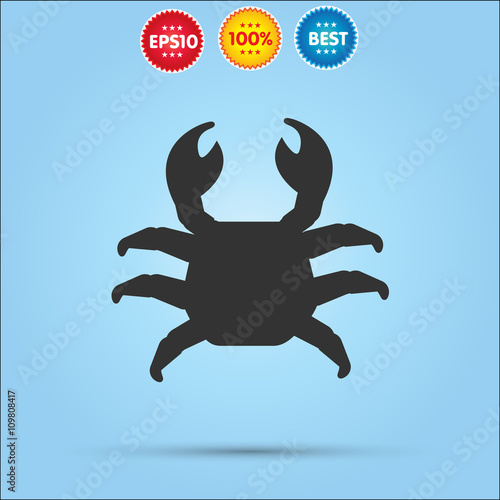 crab icon vector
